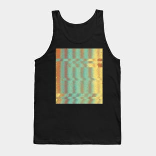 Trippy Glitched Retro Striped Pattern Tank Top